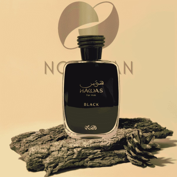 Picture of Hawas Black Perfume bottle.