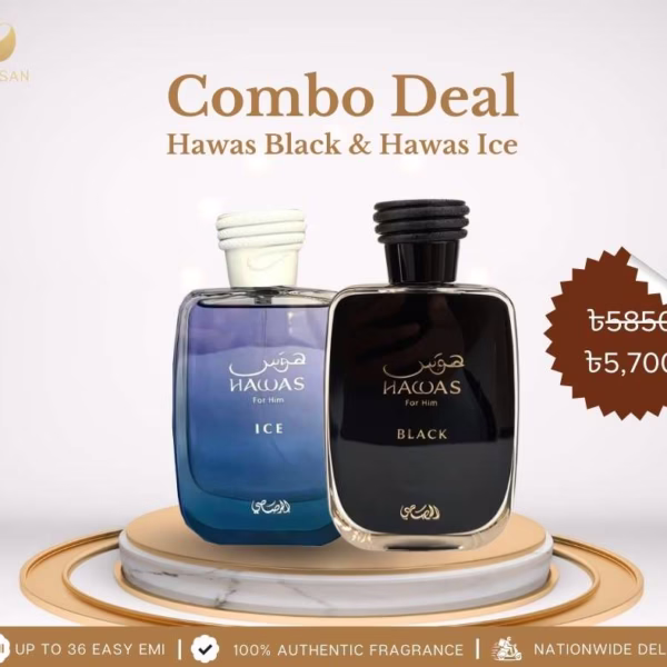 Rasasi Hawas Ice & Black Combo